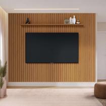 Painel Ripado para TV até 82 Polegadas 100% MDF 300,4cmx240cm 3.0 YesCasa Painel Ripado para TV até 82 Polegadas 100% MDF 300,4cmx240cm 3.0 YesCasa