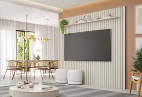Painel Ripado para TV até 84 Polegadas 100% MDF 230x220cm Maragogi
