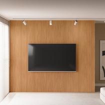 Painel Ripado para TV até 84 Polegadas 100% MDF 297cmx250cm Modular 3.0