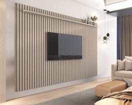Painel Ripado para TV até 84 Polegadas MDF 230,5x183cm Versátil 1.8