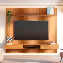 Painel Ripado para TV até 85 Polegadas 100% MDF 230,5cmx250cm Nicho Aloe CabeCasa MadeiraOriginals Nature Painel Ripado para TV até 85 Polegadas 100% MDF 230,5cmx250cm Nicho Aloe CabeCasa MadeiraOriginals Nature