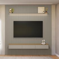 Painel Ripado para TV até 85 Polegadas 3 Portas Modular 2.6 Linea Brasil Painel Ripado para TV até 85 Polegadas 3 Portas Modular 2.6 Linea Brasil