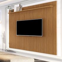 Painel Ripado para TV até 85 Polegadas MDF 230,5cmx183cm Versátil 1.8 Marrom Nature Painel Ripado para TV até 85 Polegadas MDF 230,5cmx183cm Versátil 1.8 Marrom Nature