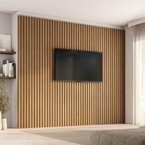 Painel Ripado para TV até 86 Polegadas Marrom 280cmx230cm Aruá CabeCasa MadeiraOriginals