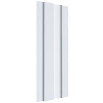 Painel Ripado Poliestireno EspaçoWall Branco 12,2cm x 260cm