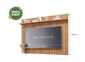 Painel Ripado Pra Tv Ate 70" Polegadas Permobili Trend MDF com prateleiras