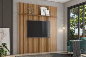 Painel Ripado Versatti Nature 2,21 C/ Prateleira e LED