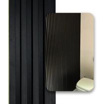 Painel Ripado Wpc Interno Wave Cor: Preto 2,90m x 14cm (0,406m²)