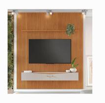 Painel Riso Ripado 2,40x2,07cm Com Nicho JCM Cinamomo/Off