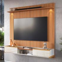 Painel River 1.8 Com Rack Bancada Suspensa Atlas 1.8 Até 70 Com Led Lukaliam Móveis Painel River 1.8 Com Rack Bancada Suspensa Atlas 1.8 Até 70 Com Led Lukaliam Móveis