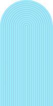 Painel Romano Tecido Veste Fácil Ripado Azul Turquesa 100x200cm