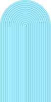 Painel Romano Tecido Veste Fácil Ripado Azul Turquesa 100x200cm