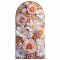 Painel Romano Vertical Cenário Floral 200x100cm