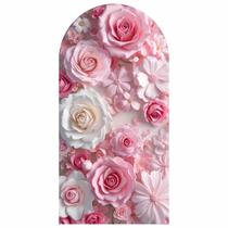 Painel Romano Vertical Cenário Floral 200x100cm