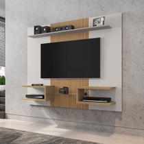 Painel Sala Atlas para Tv até 55 Polegadas Off-white/cinamomo/ripado