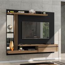 Painel Sala Denver para Tv até 55 Polegadas Led Preto Fosco/cinamomo