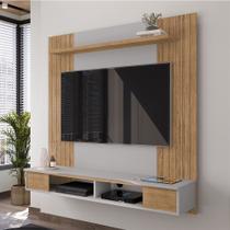 Painel Sala Ipanema para Tv até 55 Polegadas 1 Prateleira Cinamomo/off-white