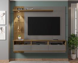 Painel Sala para TV até 60 Polegadas Trend c/ LED 3 Portas - Móveis Bechara
