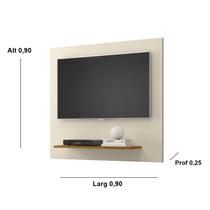 Painel Sala Plus FLET Para TV 32 Polegadas Off White / Freijó - Comprar Móveis em Casa