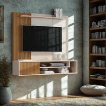 Painel Sala TV Smart Ate 43 Polegadas Babi - Off White / Ripado 3D - MJM Casa dos Móveis Painel Sala TV Smart Ate 43 Polegadas Babi - Off White / Ripado 3D - MJM Casa dos Móveis