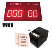 Painel Senha Guichê 7 cm - 5 Dígitos com Impressora Normal e Preferencial Painel Senha Guichê 7 cm - 5 Dígitos com Impressora Normal e Preferencial