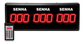 Painel Senhas aleatórias com dígito de 7 cm Com 3 campos para - Chamada em Cascata Painel Senhas aleatórias com dígito de 7 cm Com 3 campos para - Chamada em Cascata