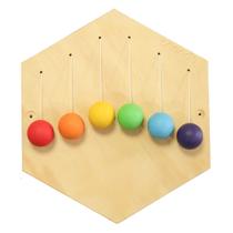 Painel Sensorial Colmeia - Bolas, da Criando - Brinquedo Educativo de Madeira de Atividades na Parede - Cód. PSCB