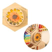 Painel Sensorial Colmeia Girassol Brinquedos Educativos Inclusão Painéis de Parede Infantil Criando Criança