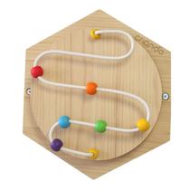 Painel Sensorial Colmeia - Montanha Russa, da Criando - Brinquedo Educativo de Madeira de Atividades na Parede - Cód. PSCMR