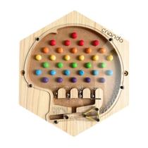 Painel Sensorial Colmeia - Pinball, da Criando - Brinquedo Educativo de Madeira de Atividades na Parede, Fliperama Analógico - Cód. PSCP
