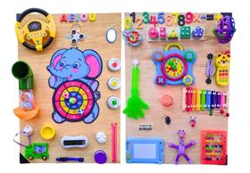 Painel Sensorial Montessori Madeira Brinquedo Infantil