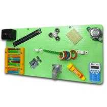 Painel Sensorial Placa de Atividades Brinquedo de Madeira Educativo