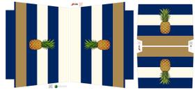 Painel Sintético Doll Kit Praia Marinho e Bege Abacaxi