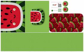 Painel Sintético Doll Lancheira Cute Fruit Melância