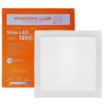Painel Slim LED Quadrado de Embutir 24W 6500K 1850lm Bivolt Llum Bronzearte Painel Slim LED Quadrado de Embutir 24W 6500K 1850lm Bivolt Llum Bronzearte