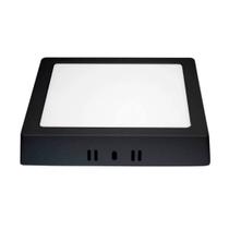 Painel Sobrepor Quadrado 12W Led Bivolt 6.500K - Preto