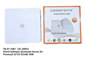 Painel sobrepor quadrado sensor de presenca bf 36w tb-07-1887