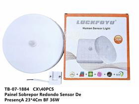 Painel sobrepor redondo sensor de presenca bf 36w tb-07-1884