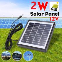 Painel Solar 2W 12V com Cabo de 3m - Painel de Energia Solar Policristalino