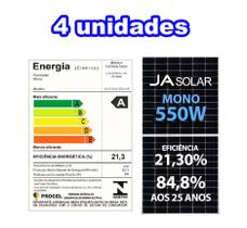 Painel Solar 550w Deep Blue 144 Cel Mono Half Cell 21,3% Eficiencia - Ja Solar