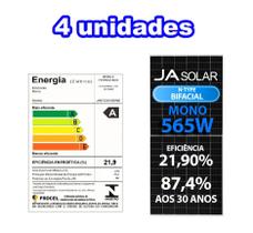 Painel Solar 565w Deep Blue 144 Bifacial 21,9% Eficiencia