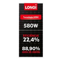 Painel Solar LONGI 580W MONO BC