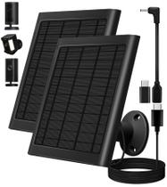 Painel Solar PUUQII 8W Kit com 2 para Carregador de Câmera Ring