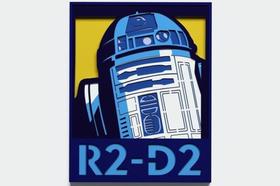 Painel Star Wars R2-d2 Em Camadas Mdf 44cm 3d Q3d0018