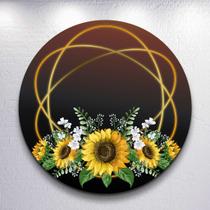 Painel Sublimado Capas Flores Girassois Decoração Festa Estampa Feminino Redondo Mini ou Grande Painel Sublimado Capas Flores Girassois Decoração Festa Estampa Feminino Redondo Mini ou Grande