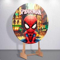 Painel Sublimado Capas Heroi Cute Menino Aranha Decoração Festa Estampa Infantil Redondo Mini Grande Painel Sublimado Capas Heroi Cute Menino Aranha Decoração Festa Estampa Infantil Redondo Mini Grande