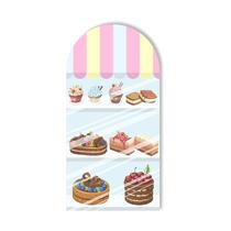 Painel Sublimado Vertical Vitrine de Doces Patisserie Quitandas Candy Color 80x180cm Painel Sublimado Vertical Vitrine de Doces Patisserie Quitandas Candy Color 80x180cm