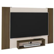 Painel Supenso Para TV 47 Pol 120 cm Pinho Ripado Off White ARLY