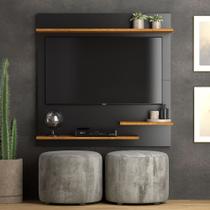 Painel Suporte Televisão Até 32 polegadas Smart Plus Semi Fosco Modelo MADRI - Preto/Nature - Quality MOveis