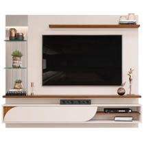 Painel Suspenso 60 Pol 180 Cm Ravi Off White Freijó Dj Moveis Off White Freijo